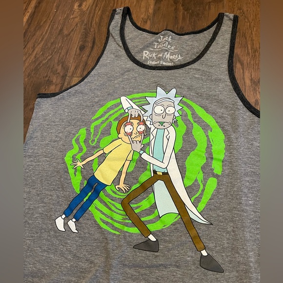 Rick & Morty Adult Swim tank top wife beater Medium Jack of all trades - Picture 2 of 3